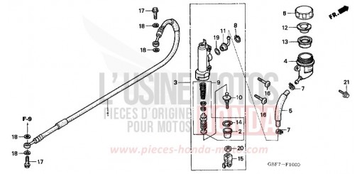 MAITRE-CYLINDRE FREIN AR. CR85RB3 de 2003